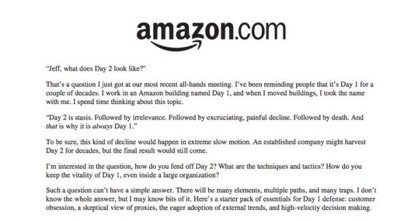 CEO应该如何写作(二):贝索斯把写作变成了亚马逊的竞争优势