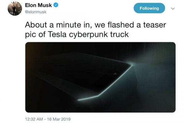特斯拉电动皮卡全曝光,马斯克“赛博朋克”大猜想