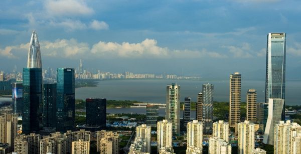 深圳市南山区后海总部基地片区以及深圳湾片区。新华社资料图