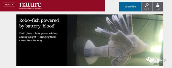 机器“血液”登上Nature：一条假鱼靠它续航36小时，无需固态电池