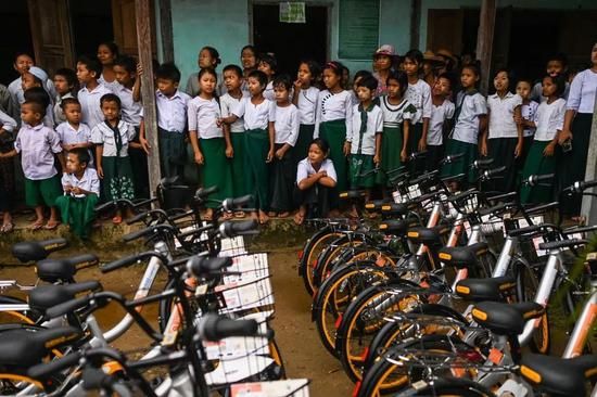 Thae Su Wai学校的学生/法新社