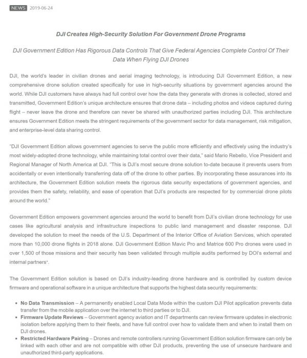 大疆遭硅谷供应商“断供”,美国大力扶植本土无人机企业