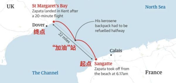 法国“钢铁侠”22分钟飞越英吉利海峡！发明悬浮滑板，只因“我想飞”