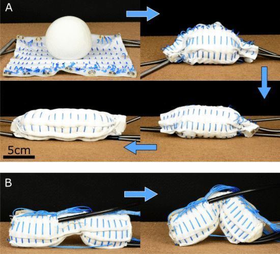 耶鲁开发“进击的黏土”,穿两层衣服就变身机器人:给自己捏形状,还能越障