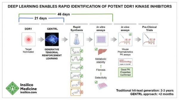 21天内完成“AI药物发现”挑战,「Insilico Medicine」在Nature子刊发表新成果 | 36氪新药新疗法