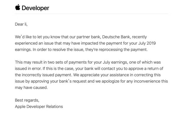 最前线 | 汇率馅饼不会掉到开发者头上，苹果正在追回相关款项