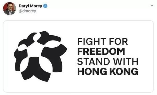 ▲莫雷的一条推特引发了后续无数的连锁反应。