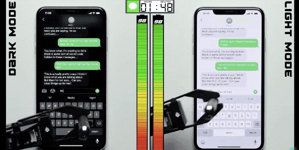 能不能护眼不好说，但 iOS 13 深色模式真的可以省电