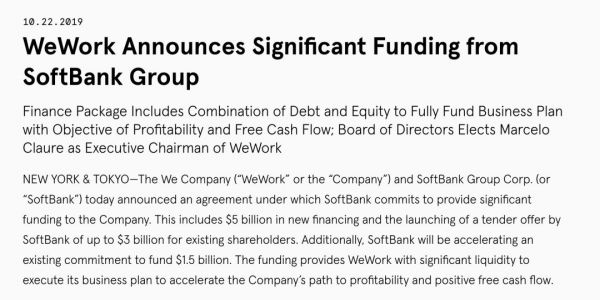 WeWork从470亿到80亿，一声资本市场的警钟之鸣