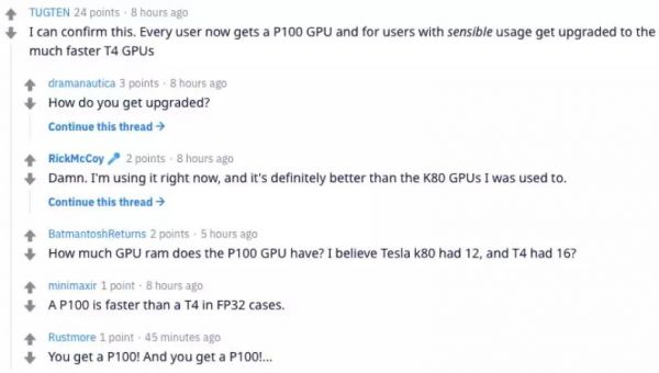 谷歌“双十一”也放大招:Colab上可以免费使用P100 GPU了