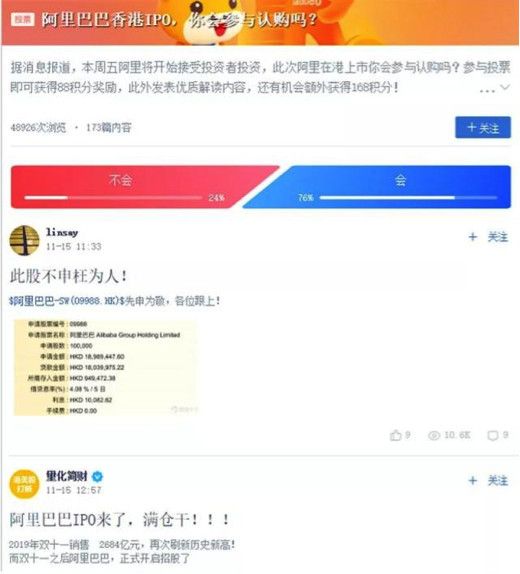 阿里港股“打新”:机构认购提前半天结束,散户超额认购3.72倍