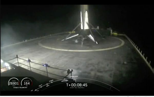 潮科技 | 「猎鹰」9火箭发射重达6956公斤的“共有”通信卫星,再次实施着陆回收