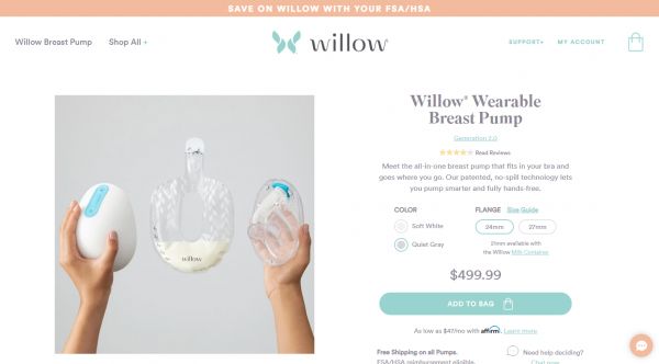 美国每年新生儿超300万,「Willow」想为哺乳期宝妈提供智能吸奶器