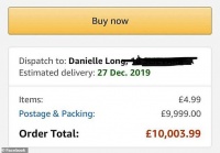 圣诞礼物45元快递费9万 亚马逊定价惊呆英国用户