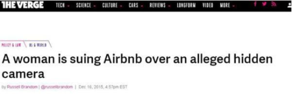 房子出租下来被破坏、租客被偷拍…Airbnb的奇葩事真不少