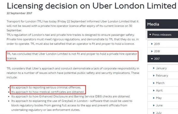 图片来源：“伦敦交通”页面截图