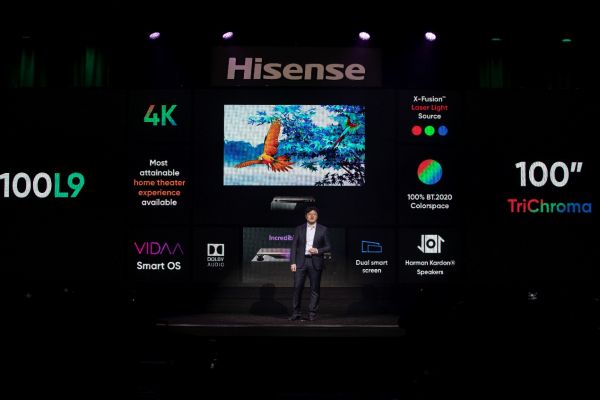 海信CES 2020发布三款卷曲屏幕激光电视