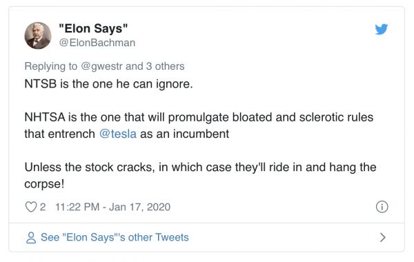 被特斯拉告上法庭的做空者:要永远与马斯克对赌