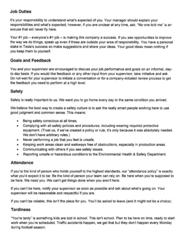 特斯拉最新员工手册泄露:这些理念也太“马斯克”了