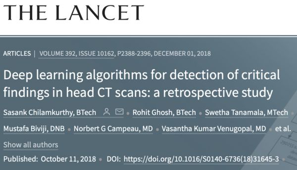 胸部和头部扫描结果将更加准确?医疗 AI 新锐公司「Qure.ai」获 1600 万美元融资