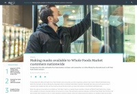 亚马逊旗下全食超市宣布将免费为顾客提供一次性口罩