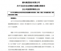 暴风集团：无法在法定期限披露年报 股票5月6日起停牌一天