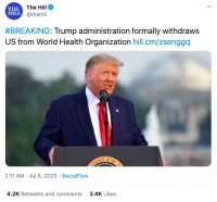 顶着众怒也要退出世卫组织，特朗普为了啥？