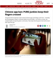 印度还要审查275款中国应用，印媒：国内“吃鸡”玩家心情沉重