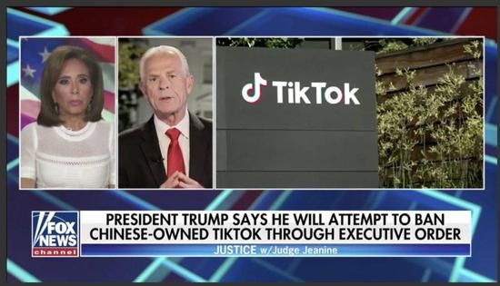 纳瓦罗在福克斯电视台节目中&nbsp; 图片来源：Fox News