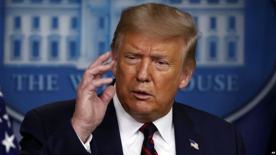 8月4日，特朗普总统在白宫记者会上讲话
