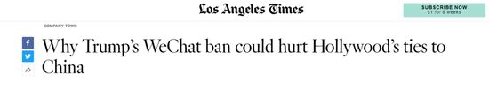 《洛杉矶时报》报道截图