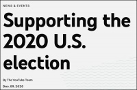 YouTube：新上传的“美国选举欺诈”视频，统统删除