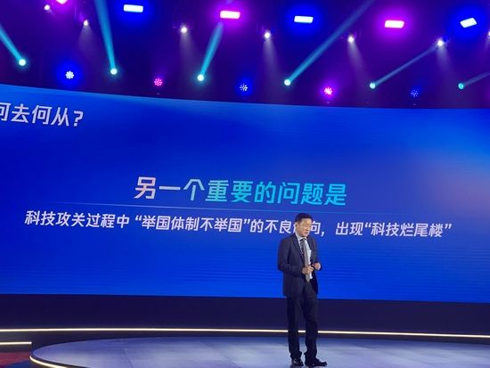 樊纲在湾区科创峰会上演讲 图源：观察者网