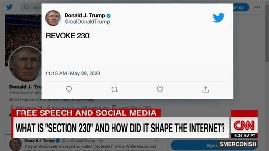 特朗普曾公开反对230