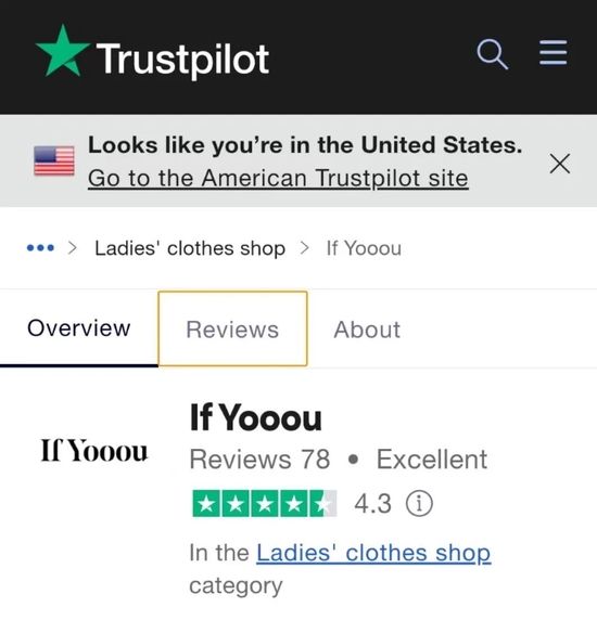 IfYooou评价，图源Trustpilot