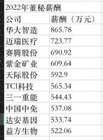 谁是2022年A股高管“薪酬王”？