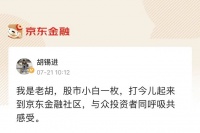 胡锡进入驻京东金融APP