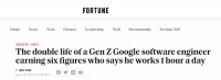每天工作 1 小时，谷歌程序员“摸鱼”后年入 15 万美金，其他时间搞副业？