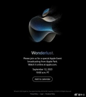 苹果秋季发布会定档9月13日，iPhone 15系列将正式开售