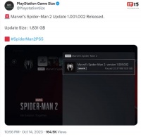 索尼《漫威蜘蛛侠2》首个更新在游戏推出之前发布