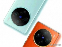 消息称vivo X100系列真机精致：横纹橙色素皮和水波纹湖蓝色玻璃