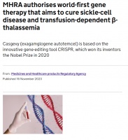 重大突破：全球首款CRISPR基因编辑疗法上市，售价或达“百万美元”