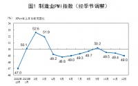 国家统计局：12月份PMI为49.0%，制造业景气水平有所回落