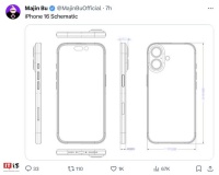 疑似苹果 iPhone 16 手机设计图流出：竖排双摄、拍照按钮
