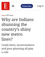 狂飙突进的地铁，印度人敬而远之？