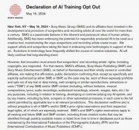 AI版权大战燃起来了！索尼音乐集团全球广发700余封警告信