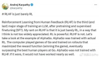 Karpathy观点惹争议：RLHF不是真正的强化学习，谷歌、Meta下场反对