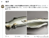 鲑鱼博物馆的一只化妆包，拉开拉链就是一只被开膛破肚的鲑鱼