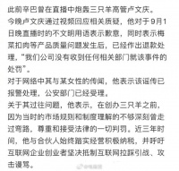 三只羊高管卢文庆就不文明用语致歉…