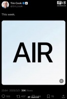 苹果CEO库克宣布本周推出M4 MacBook Air/iPad Air新品，多项升级亮点备受瞩目